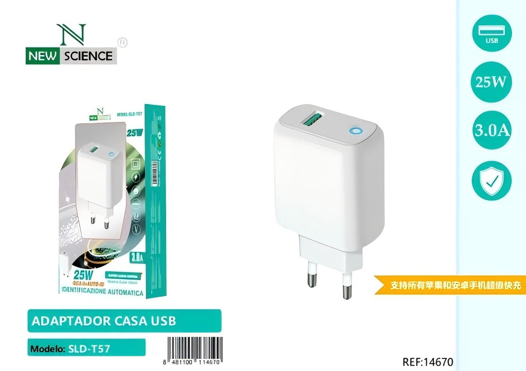 NewScience®Zidni brzo punjač USB 25W Model:14670
