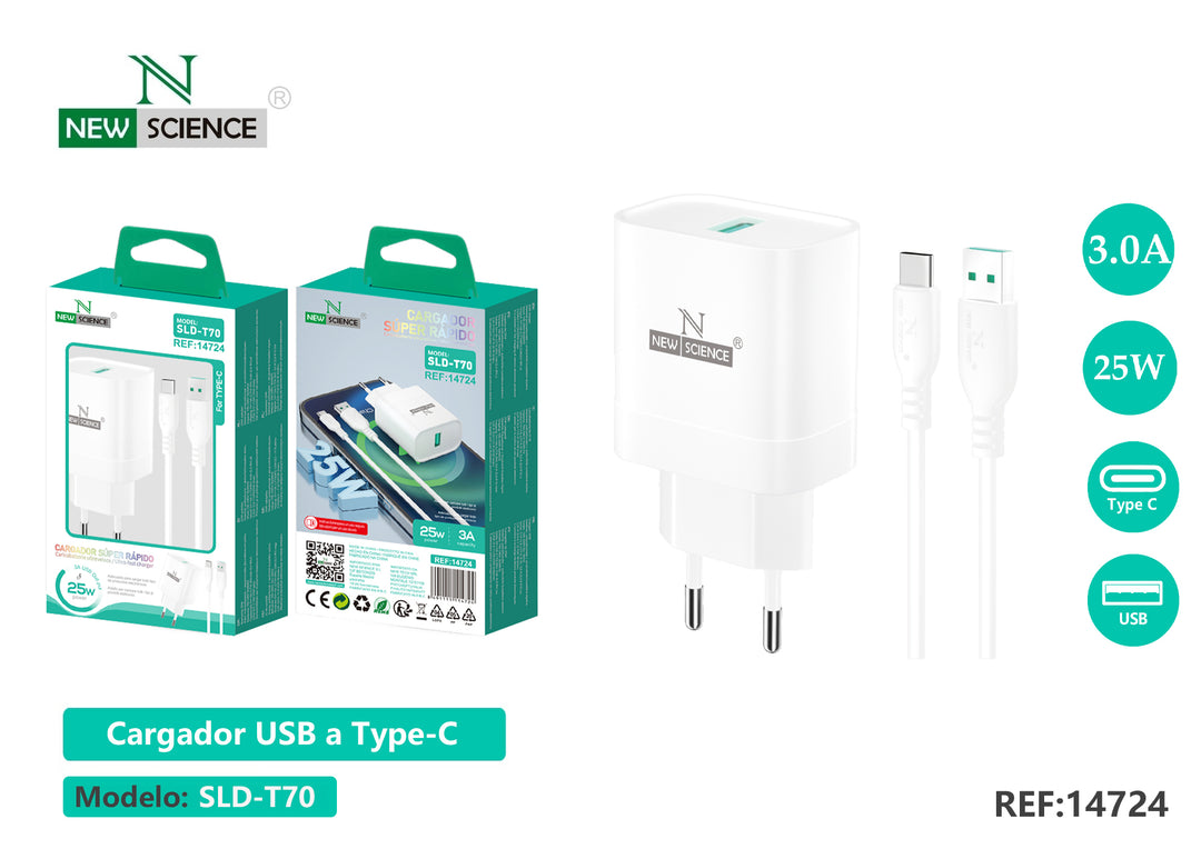 NewScience®Zidni brzo punjač USB 25W Model:14724