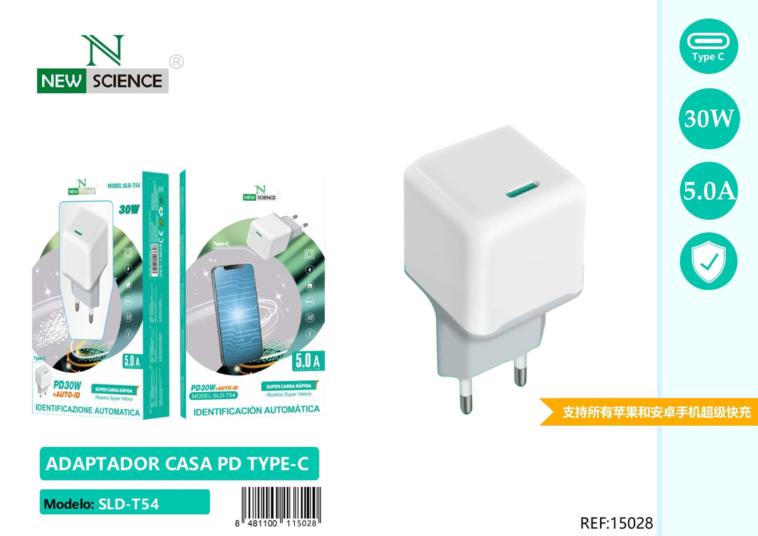 NewScience®Zidni brzo punjač PD TYPE C 30W Model:15028