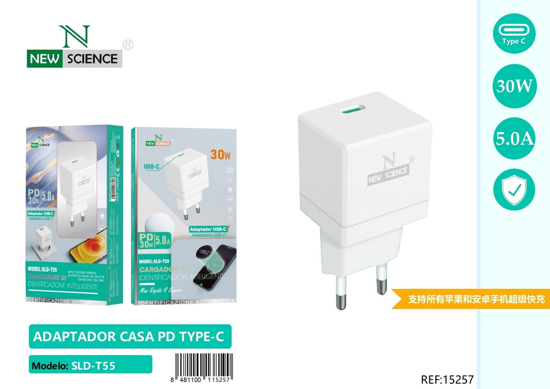 NewScience®Zidni brzo punjač PD TYPE C 30W Model:15257