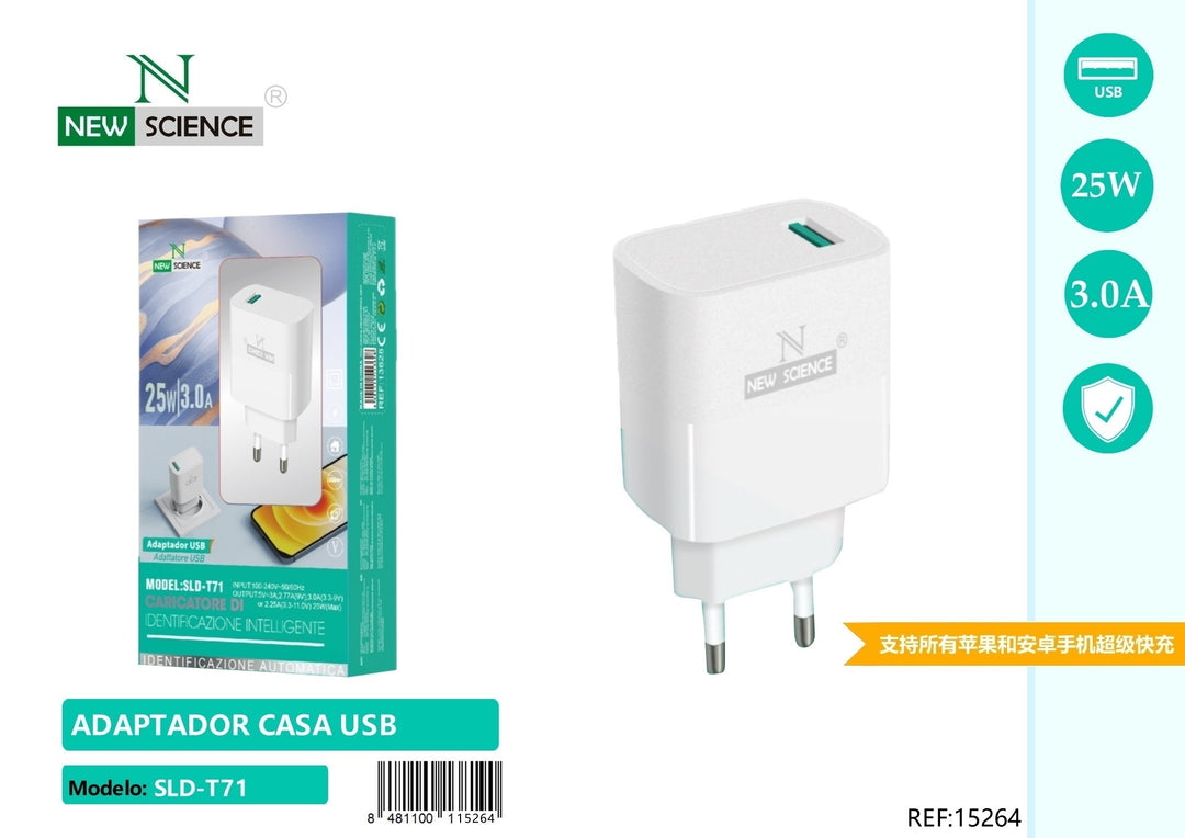 NewScience®Zidni brzo punjač USB 25W Model:15264