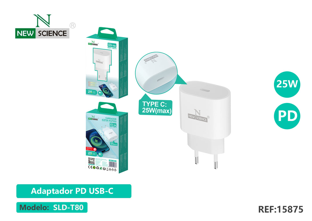 NewScience®Zidni brzo punjač PD-USB-C20W Model:15875