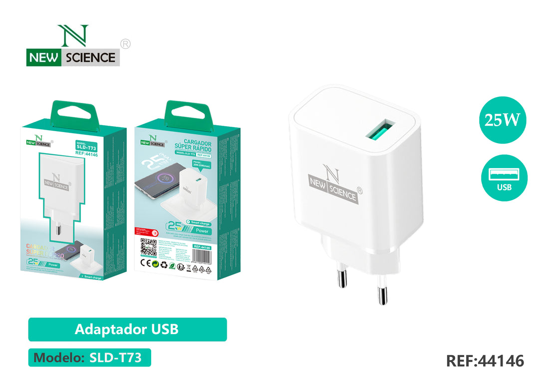 NewScience®Zidni brzo punjač USB 25W Model:44146