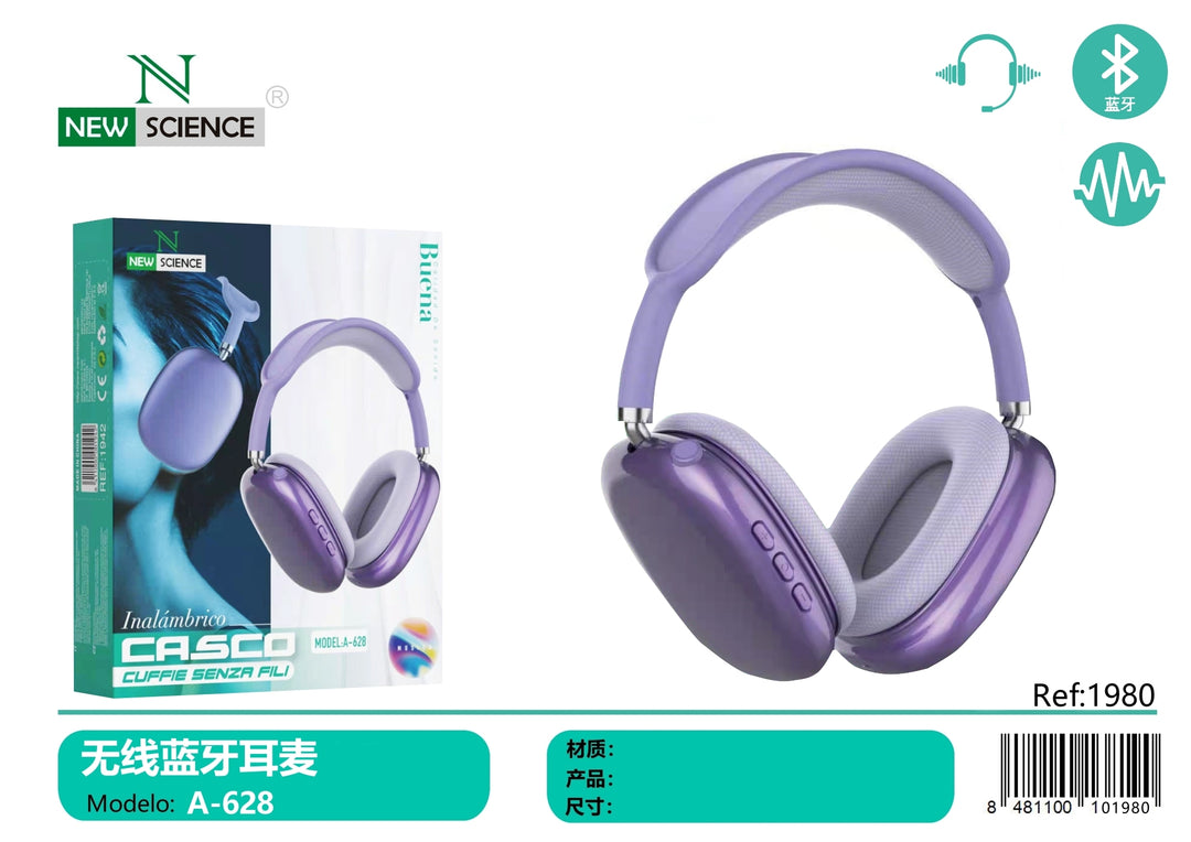 NewScience® Bluetooth Bežične Slušalice za glavu A-628