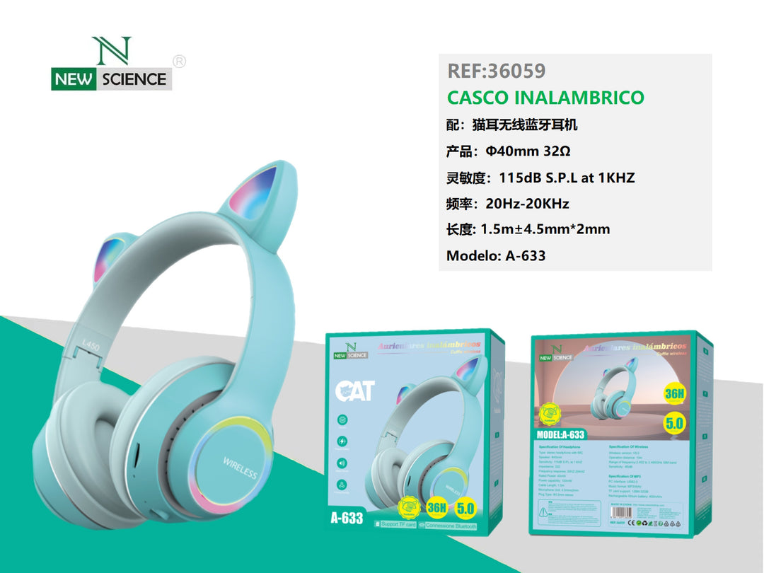 NewScience® Bluetooth Bežične Slušalice za glavu A626