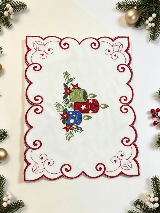 Vezeni Nadstolnjak za Božić 30x45cm