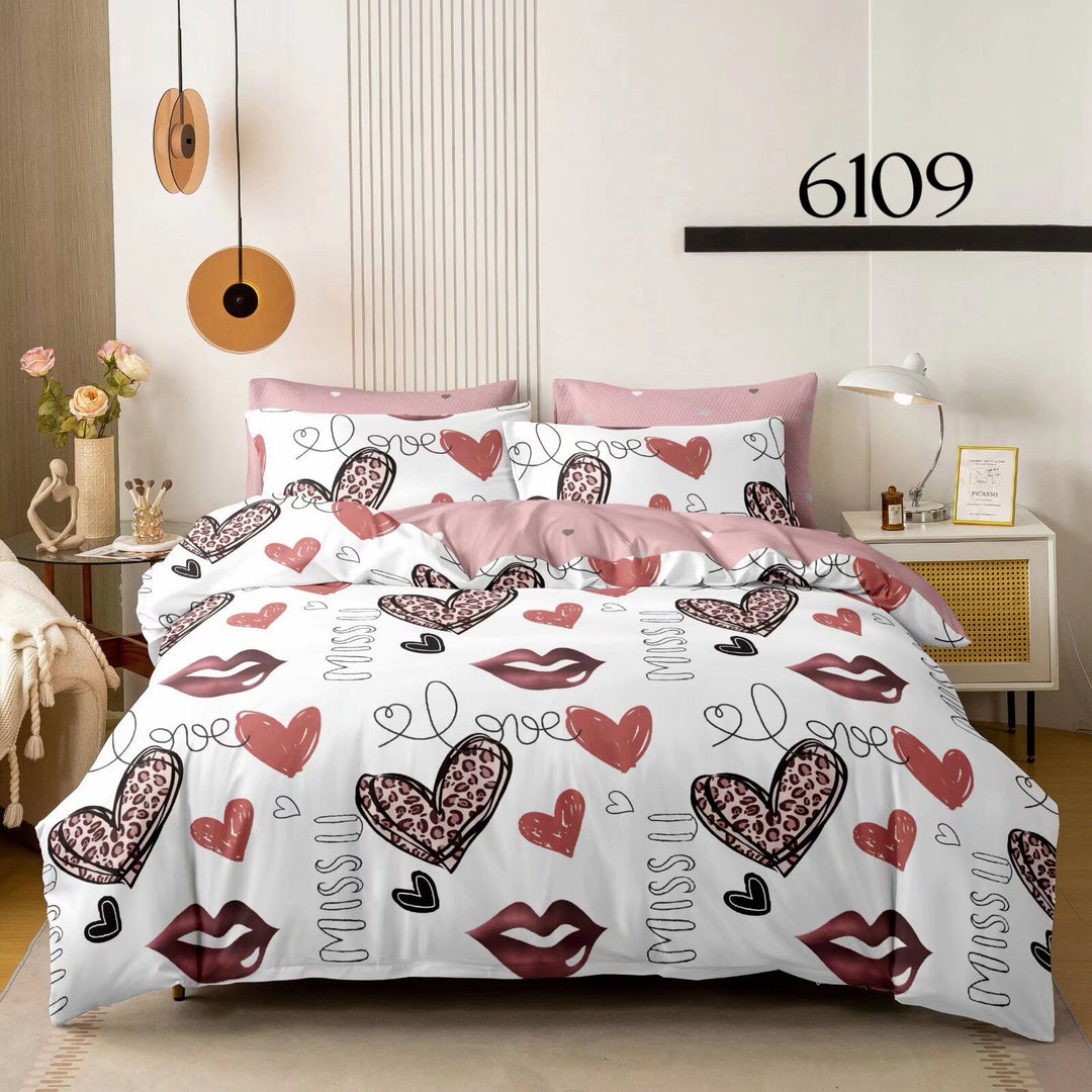 6-Dijelni set posteljine Serija - Srca i leptiri