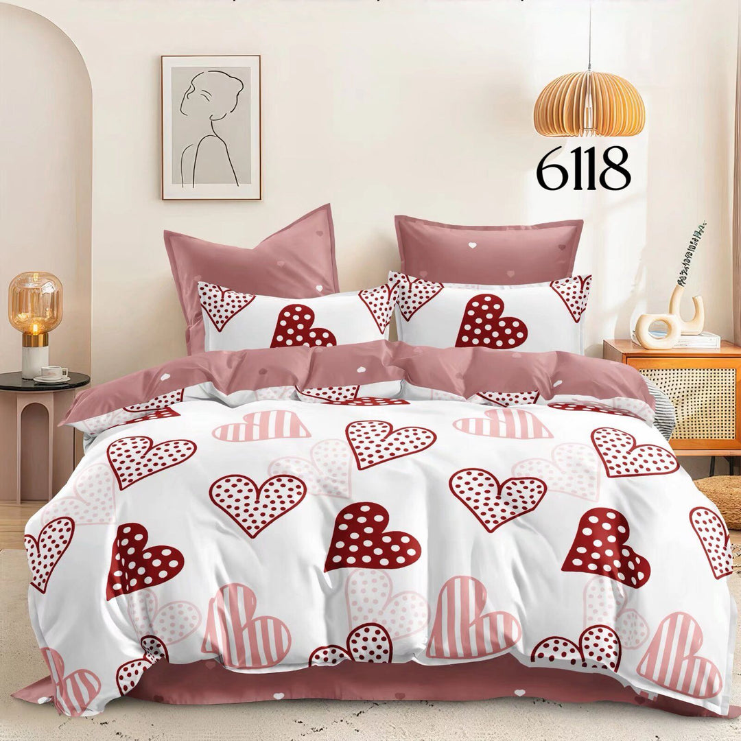 6-Dijelni set posteljine Serija - Srca i leptiri