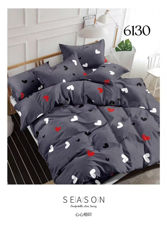 6-Dijelni set posteljine Serija - Srca i leptiri