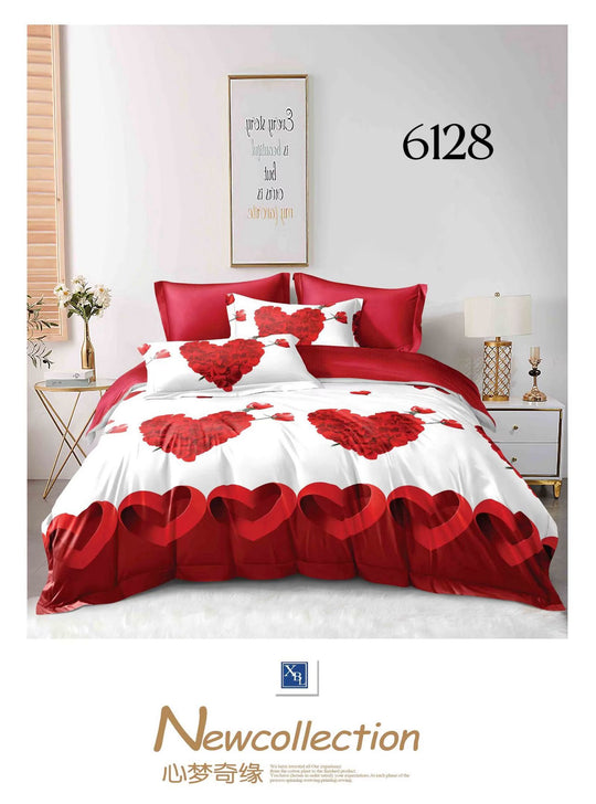 6-Dijelni set posteljine Serija - Srca i leptiri