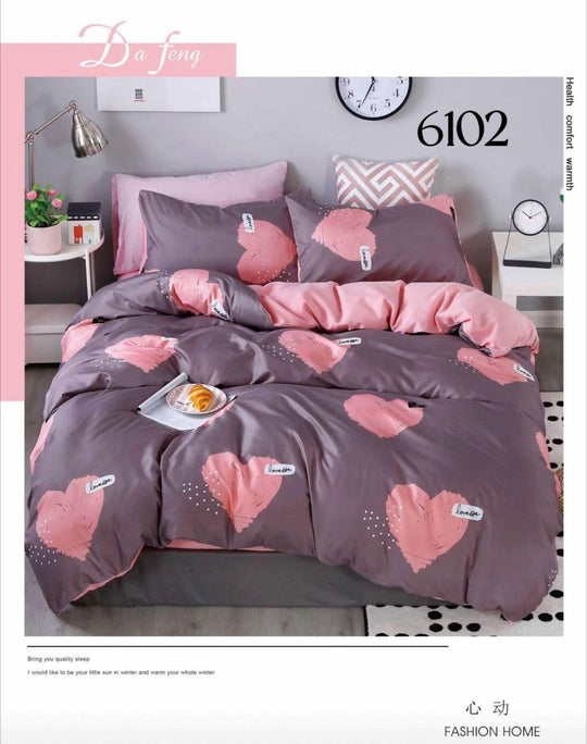 6-Dijelni set posteljine Serija - Srca i leptiri