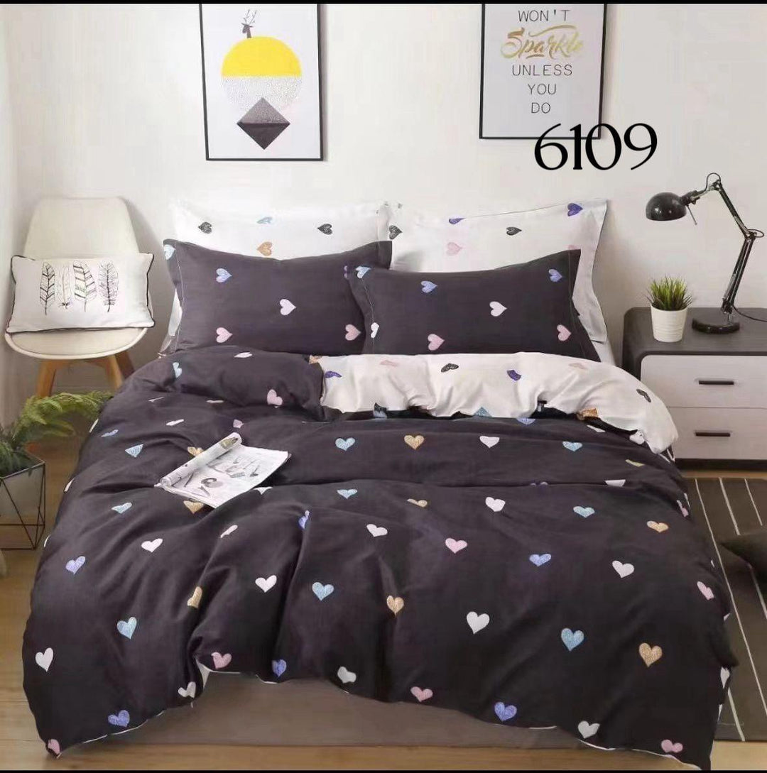 6-Dijelni set posteljine Serija - Srca i leptiri