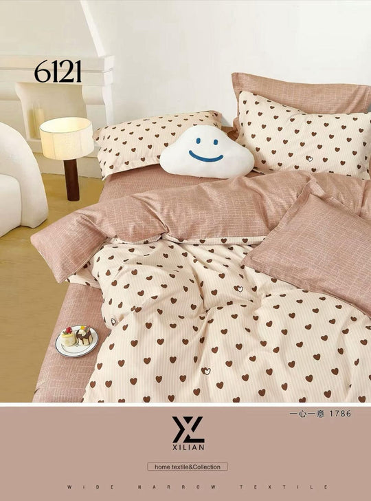 6-Dijelni set posteljine Serija - Srca i leptiri