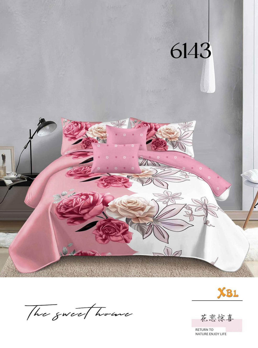 6-Dijelni set posteljine Serija-Cvijeće