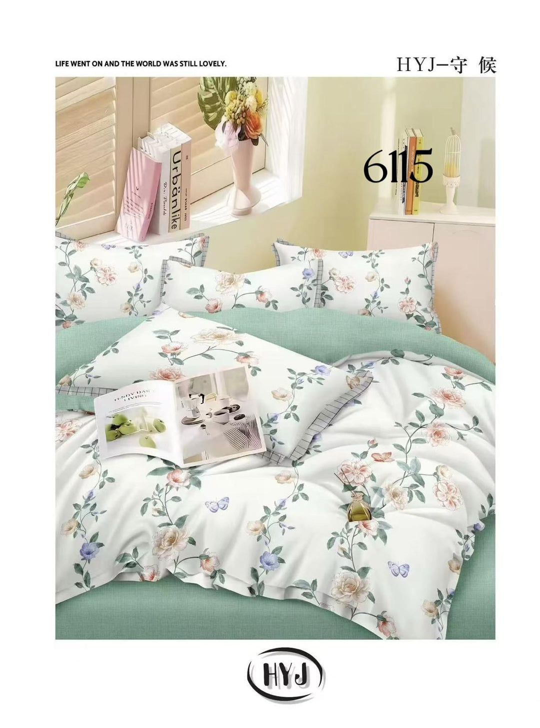 6-Dijelni set posteljine Serija-Cvijeće