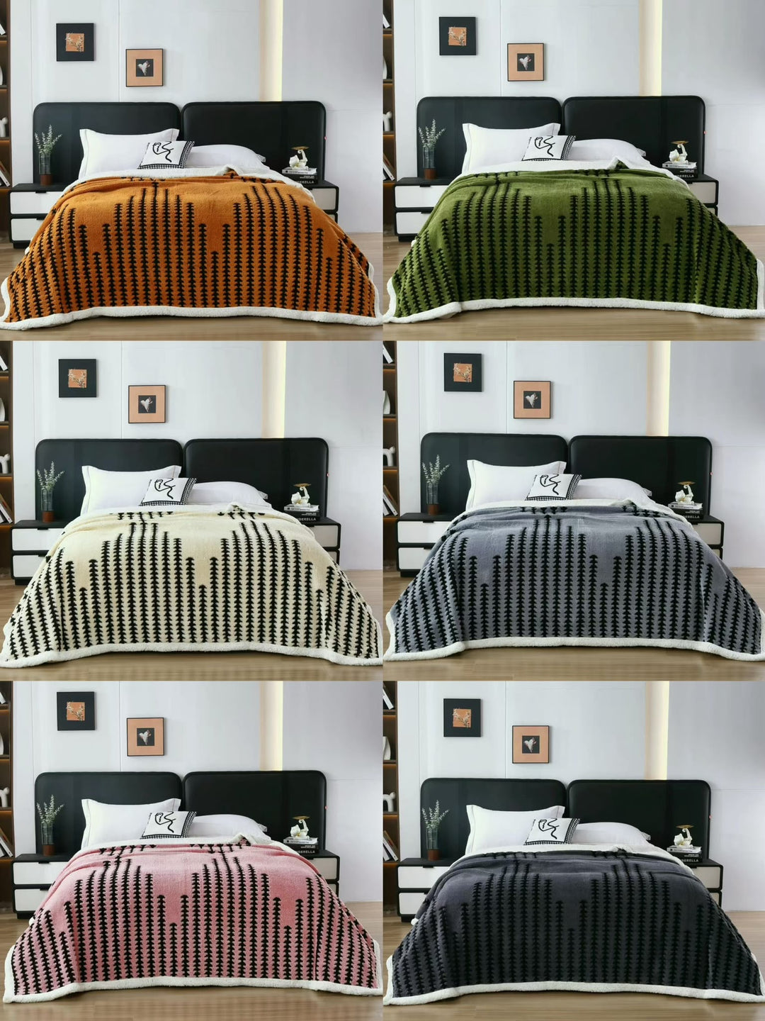 Deka s uzorkom i vunastom podlogom 200x230