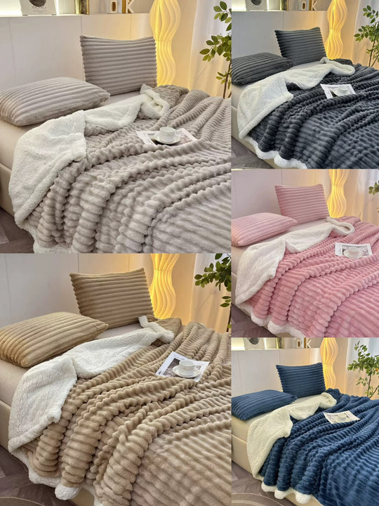 Rebrasta deka s krznom 200x230