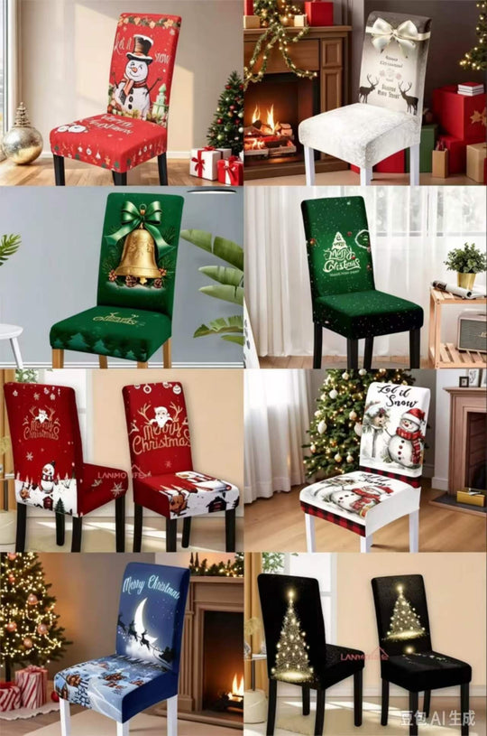 Božićne navlake za stolice  - set od 6 kom