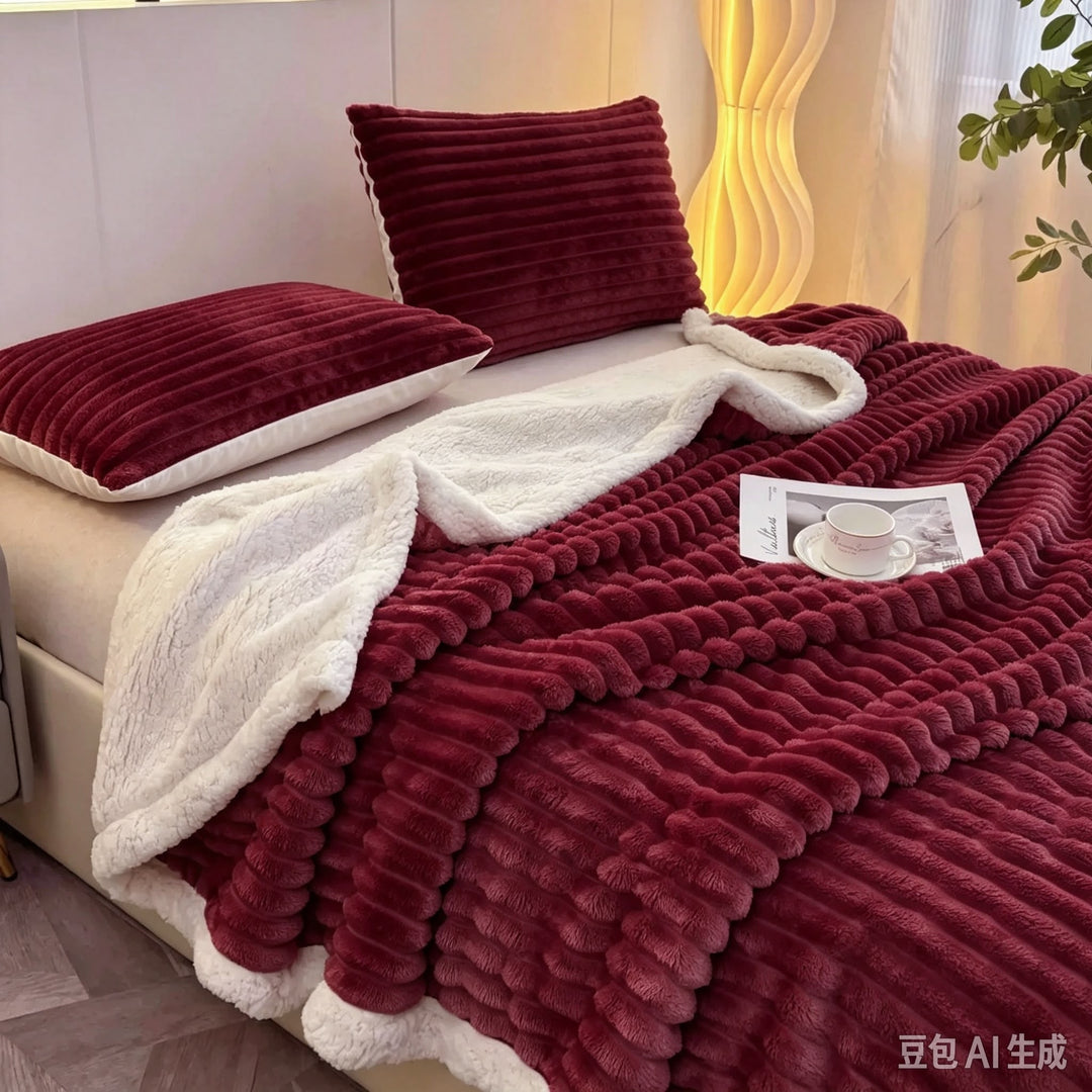 Rebrasta deka s krznom 200x230